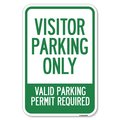 Signmission Parking Area Sign Visitors Parking Only Heavy-Gauge Aluminum Sign, 12" x 18", A-1218-23470 A-1218-23470